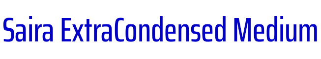 Saira ExtraCondensed Medium шрифт